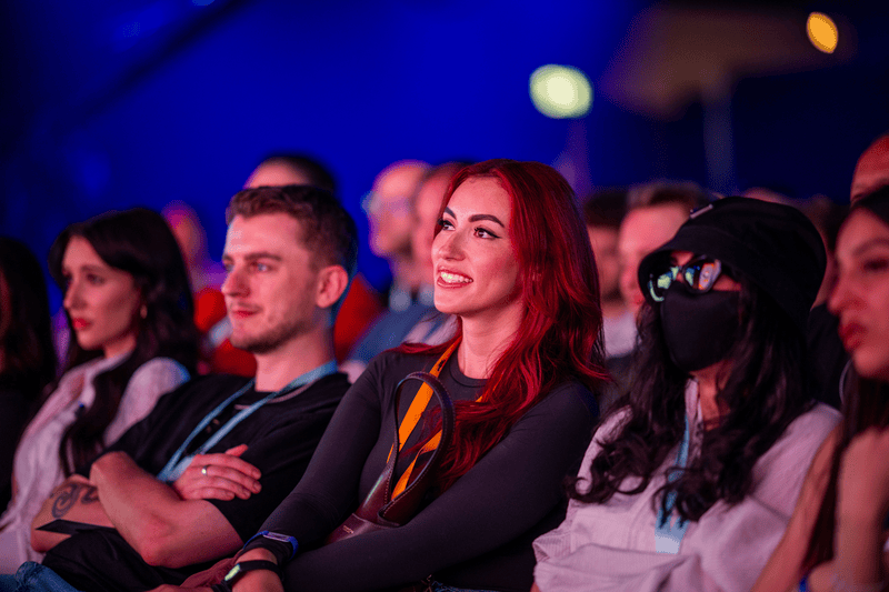 Fans watching a show at Glitch Theater